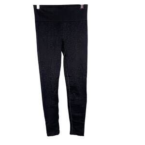 Varley Small S Black Seamless High Rise Quincy Leopard Leggings Jacquard Animal